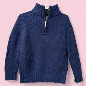 Mini Boden Wool Half Zip Sweater Boys Size 5/6
